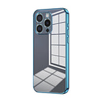 Custodia per telefono con foro fine con placcatura trasparente, For iPhone 16 Pro, For iPhone 16 Plus, For iPhone 16