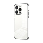 Custodia per telefono con foro fine con placcatura trasparente, For iPhone 16 Pro, For iPhone 16 Plus, For iPhone 16