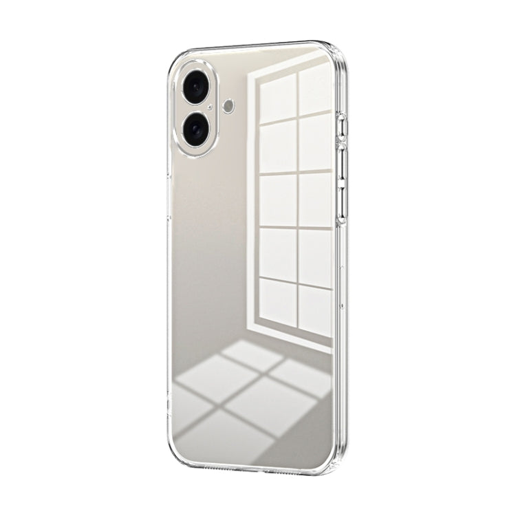 Custodia per telefono con foro fine con placcatura trasparente, For iPhone 16 Pro, For iPhone 16 Plus, For iPhone 16