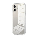 Custodia per telefono con foro fine con placcatura trasparente, For iPhone 16 Pro, For iPhone 16 Plus, For iPhone 16