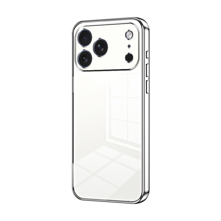 Custodia per telefono con foro fine con placcatura trasparente, For iPhone 17e / 16e, For iPhone 17 Pro Max, For iPhone 17 Pro
