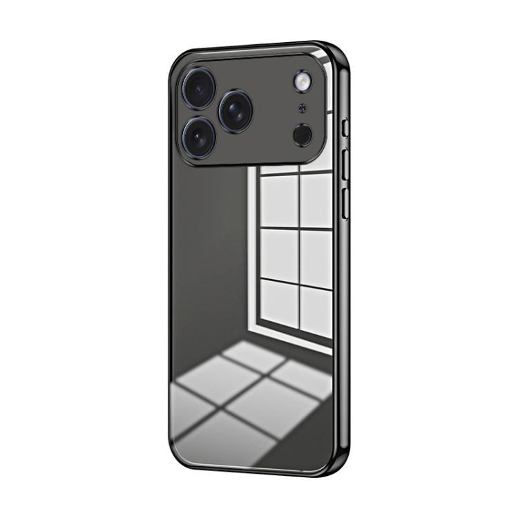 Custodia per telefono con foro fine con placcatura trasparente, For iPhone 17e / 16e, For iPhone 17 Pro Max, For iPhone 17 Pro