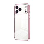Custodia per telefono con foro fine con placcatura trasparente, For iPhone 17e / 16e, For iPhone 17 Pro Max, For iPhone 17 Pro