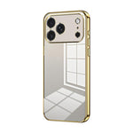 Custodia per telefono con foro fine con placcatura trasparente, For iPhone 17e / 16e, For iPhone 17 Pro Max, For iPhone 17 Pro