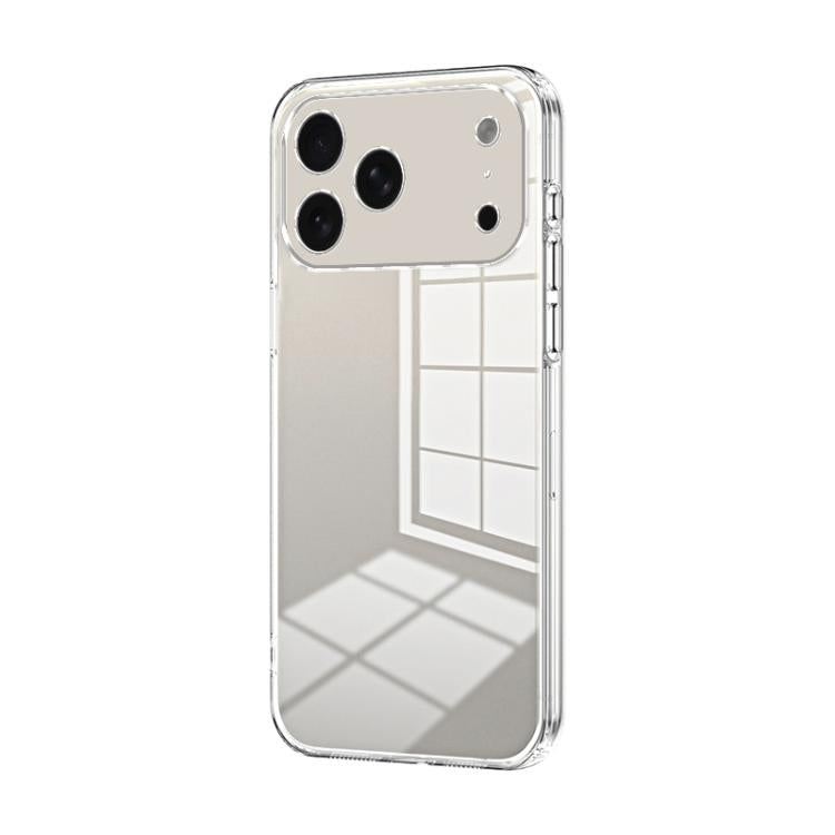 Custodia per telefono con foro fine con placcatura trasparente, For iPhone 17e / 16e, For iPhone 17 Pro Max, For iPhone 17 Pro