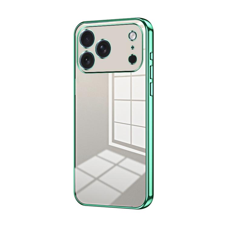 Custodia per telefono con foro fine con placcatura trasparente, For iPhone 17e / 16e, For iPhone 17 Pro Max, For iPhone 17 Pro