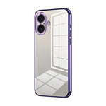 Custodia per telefono con foro fine con placcatura trasparente, For iPhone 17, For iPhone Air, For iPhone 16 Pro Max