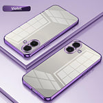 Custodia per telefono con foro fine con placcatura trasparente, For iPhone 17, For iPhone Air, For iPhone 16 Pro Max