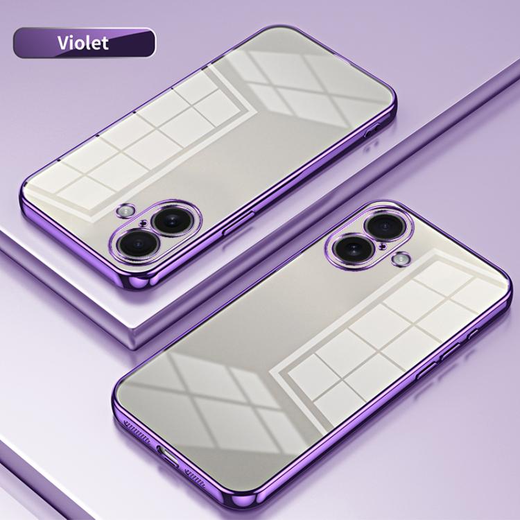 Custodia per telefono con foro fine con placcatura trasparente, For iPhone 17, For iPhone Air, For iPhone 16 Pro Max