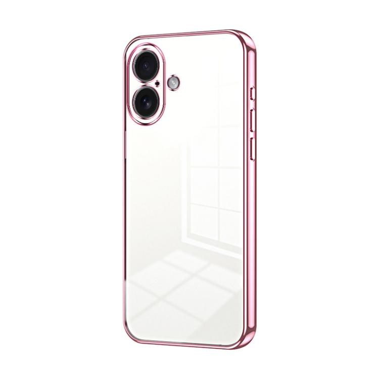 Custodia per telefono con foro fine con placcatura trasparente, For iPhone 17, For iPhone Air, For iPhone 16 Pro Max