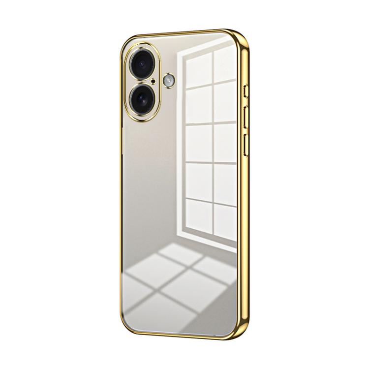 Custodia per telefono con foro fine con placcatura trasparente, For iPhone 17, For iPhone Air, For iPhone 16 Pro Max