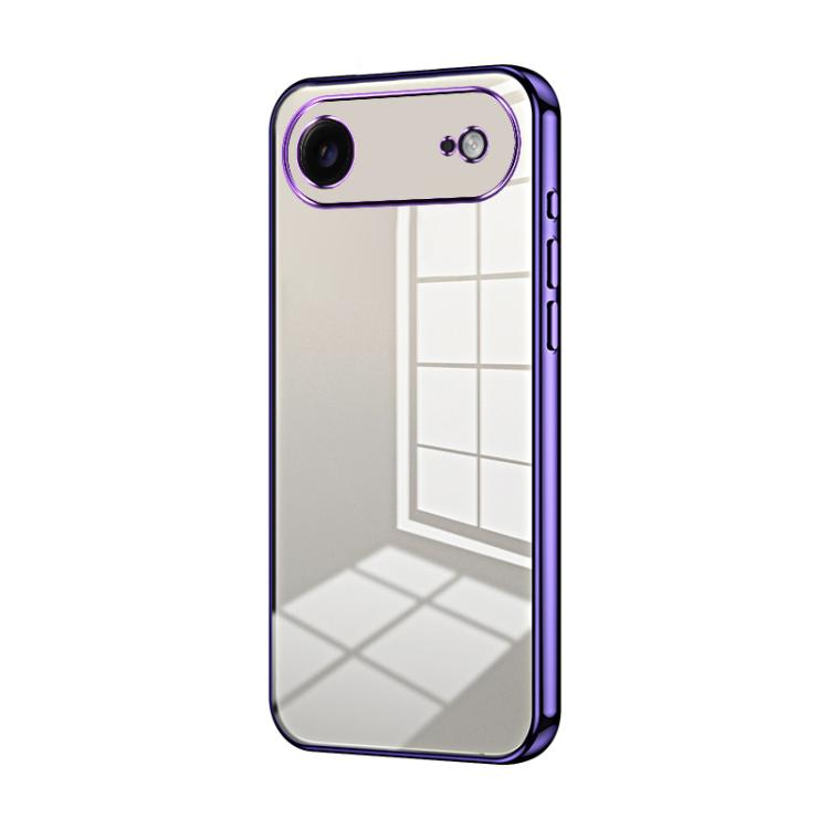 Custodia per telefono con foro fine con placcatura trasparente, For iPhone 17, For iPhone Air, For iPhone 16 Pro Max