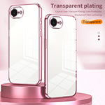 Custodia per telefono con foro fine con placcatura trasparente, For iPhone 17e / 16e, For iPhone 17 Pro Max, For iPhone 17 Pro