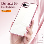 Custodia per telefono con foro fine con placcatura trasparente, For iPhone 17e / 16e, For iPhone 17 Pro Max, For iPhone 17 Pro