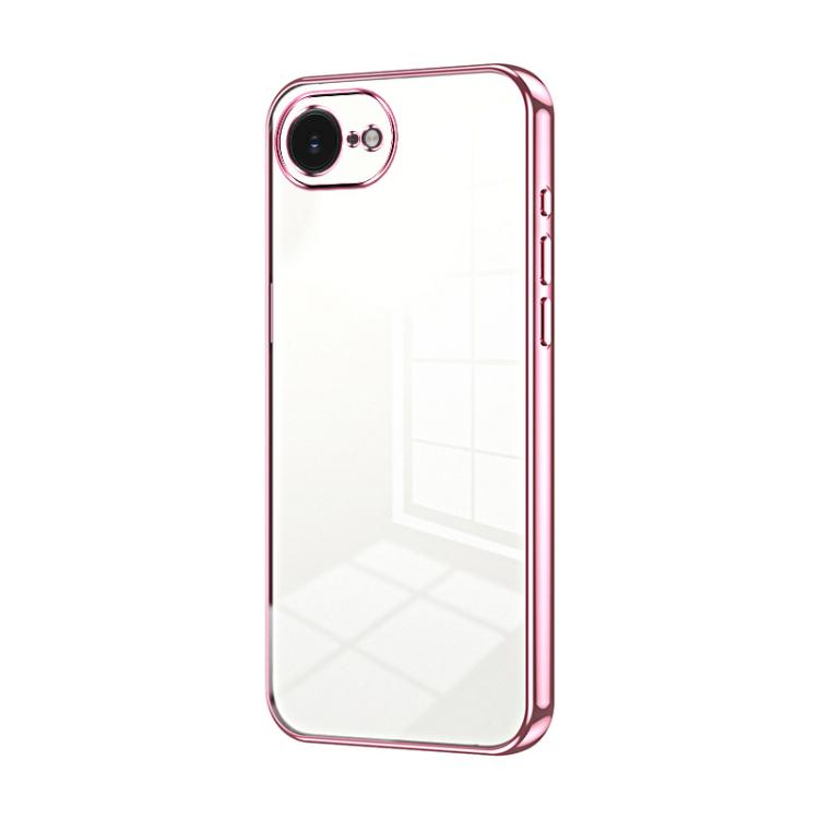Custodia per telefono con foro fine con placcatura trasparente, For iPhone 17e / 16e, For iPhone 17 Pro Max, For iPhone 17 Pro