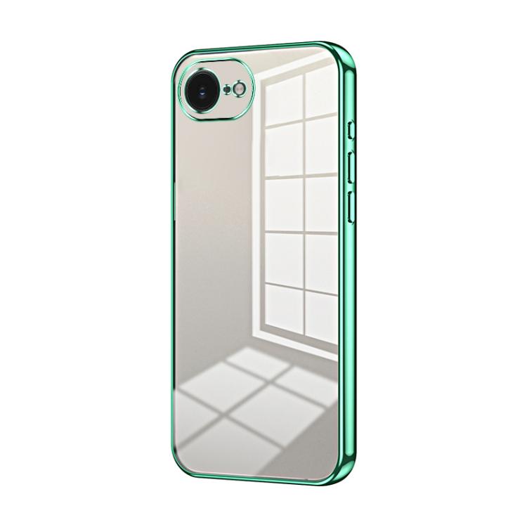 Custodia per telefono con foro fine con placcatura trasparente, For iPhone 17e / 16e, For iPhone 17 Pro Max, For iPhone 17 Pro