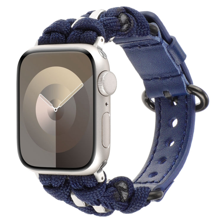 Cinturino per orologio in vera pelle Paracord, For Apple Watch SE 2023 44mm, For Apple Watch SE 2023 40mm, For Apple Watch Ultra 2 49mm