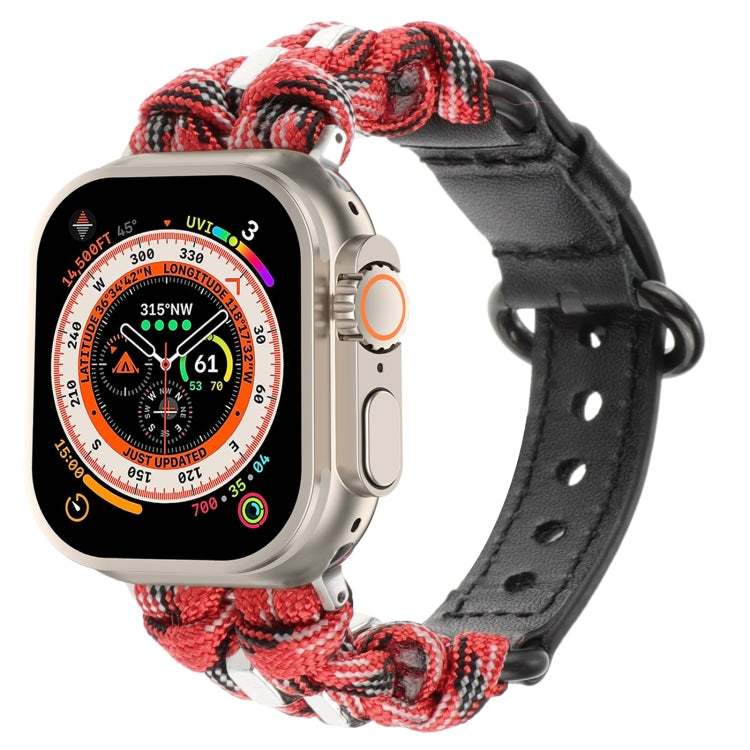 Cinturino per orologio in vera pelle Paracord, For Apple Watch SE 2023 44mm, For Apple Watch SE 2023 40mm, For Apple Watch Ultra 2 49mm