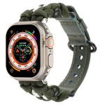 Cinturino per orologio in vera pelle Paracord, For Apple Watch Series 9 45mm, For Apple Watch Series 9 41mm, For Apple Watch Ultra 49mm