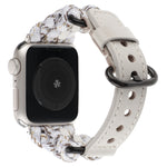 Cinturino per orologio in vera pelle Paracord, For Apple Watch SE 2022 44mm, For Apple Watch Series 7 41mm, For Apple Watch Series 7 45mm