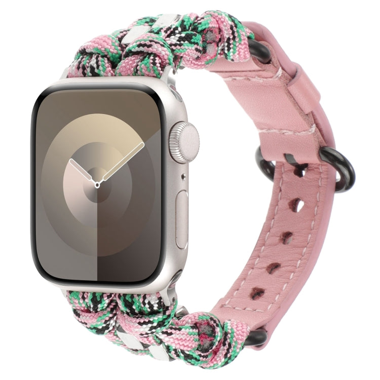 Cinturino per orologio in vera pelle Paracord, For Apple Watch 42mm, For Apple Watch 38mm