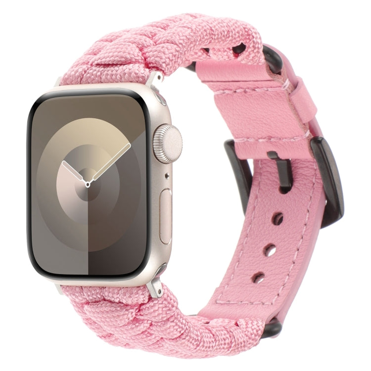 Cinturino per orologio in vera pelle Paracord semplice, For Apple Watch SE 2023 44mm, For Apple Watch SE 2023 40mm, For Apple Watch Ultra 2 49mm
