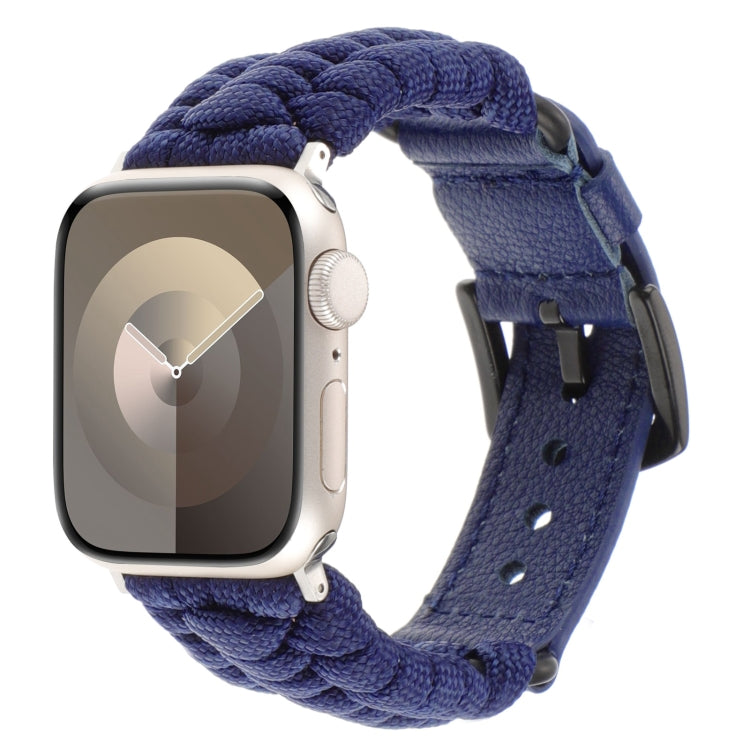 Cinturino per orologio in vera pelle Paracord semplice, For Apple Watch SE 2023 44mm, For Apple Watch SE 2023 40mm, For Apple Watch Ultra 2 49mm