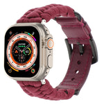 Cinturino per orologio in vera pelle Paracord semplice, For Apple Watch Series 9 45mm, For Apple Watch Series 9 41mm, For Apple Watch Ultra 49mm