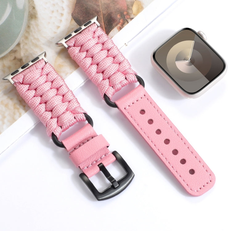 Cinturino per orologio in vera pelle Paracord semplice, For Apple Watch Series 4 44mm, For Apple Watch Series 4 40mm, For Apple Watch Series 3 38mm