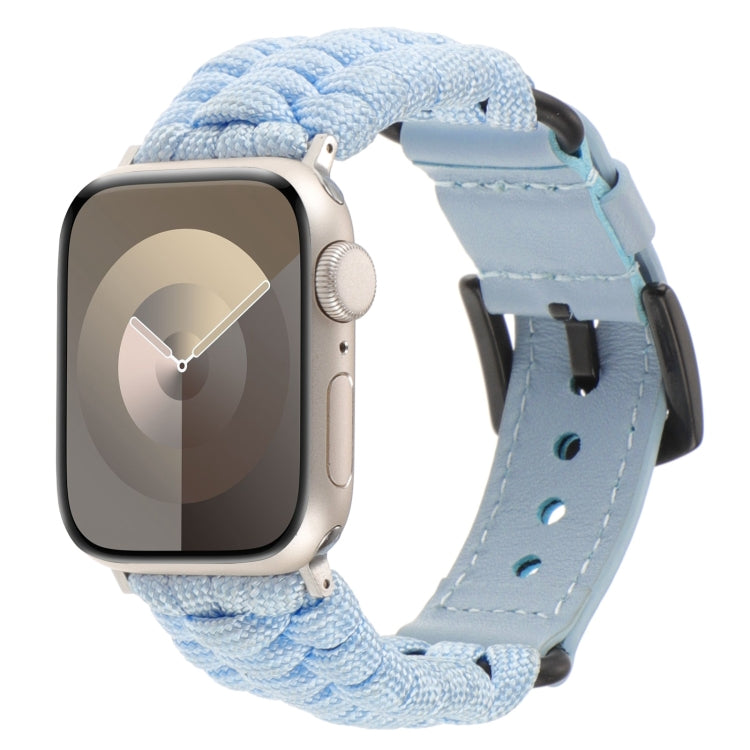 Cinturino per orologio in vera pelle Paracord semplice, For Apple Watch 42mm, For Apple Watch 38mm