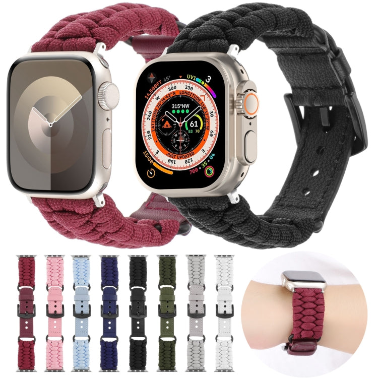 Cinturino per orologio in vera pelle Paracord semplice, For Apple Watch Series 3 42mm, For Apple Watch Series 2 42mm, For Apple Watch Series 2 38mm
