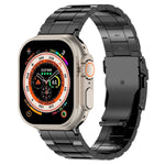 Cinturino per orologio trapezoidale in acciaio al titanio con fibbia di sicurezza, For Apple Watch SE 2023 44mm, For Apple Watch SE 2023 40mm, For Apple Watch Ultra 2 49mm, For Apple Watch Series 9 45mm, For Apple Watch Series 9 41mm                   ...