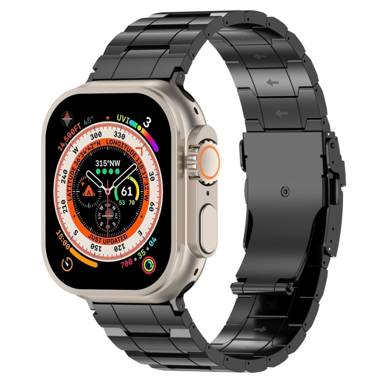 Cinturino per orologio trapezoidale in acciaio al titanio con fibbia di sicurezza, For Apple Watch SE 2023 44mm, For Apple Watch SE 2023 40mm, For Apple Watch Ultra 2 49mm, For Apple Watch Series 9 45mm, For Apple Watch Series 9 41mm                   ...