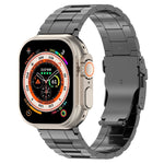 Cinturino per orologio trapezoidale in acciaio al titanio con fibbia di sicurezza, For Apple Watch SE 2023 44mm, For Apple Watch SE 2023 40mm, For Apple Watch Ultra 2 49mm, For Apple Watch Series 9 45mm, For Apple Watch Series 9 41mm                   ...