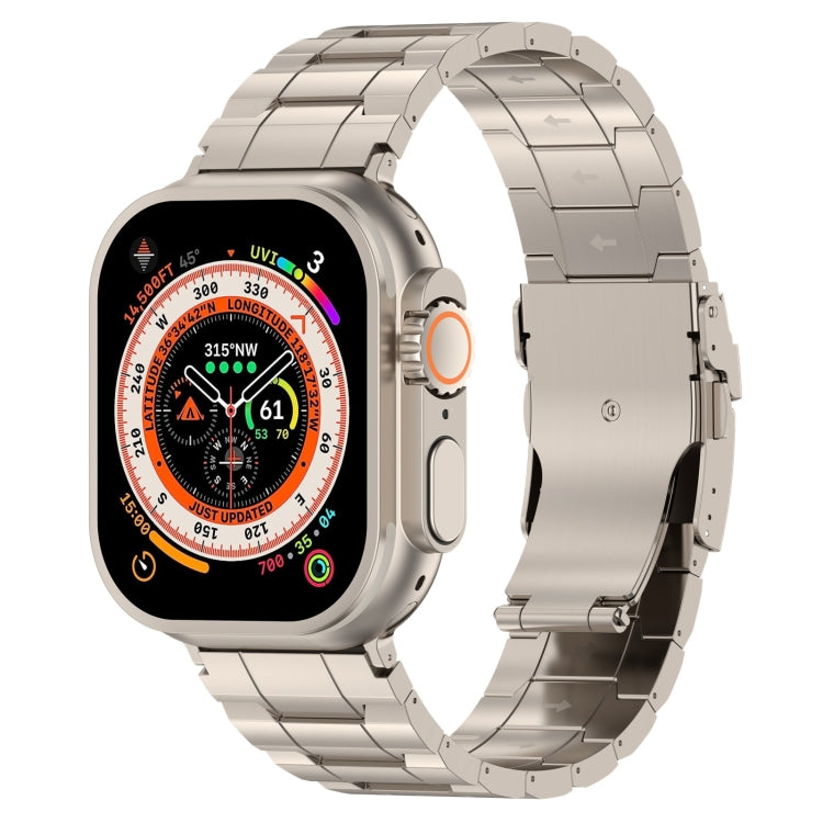 Cinturino per orologio trapezoidale in acciaio al titanio con fibbia di sicurezza, For Apple Watch SE 2023 44mm, For Apple Watch SE 2023 40mm, For Apple Watch Ultra 2 49mm, For Apple Watch Series 9 45mm, For Apple Watch Series 9 41mm                   ...