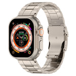 Cinturino per orologio trapezoidale in acciaio al titanio con fibbia di sicurezza, For Apple Watch SE 2023 44mm, For Apple Watch SE 2023 40mm, For Apple Watch Ultra 2 49mm, For Apple Watch Series 9 45mm, For Apple Watch Series 9 41mm                   ...