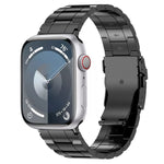 Cinturino per orologio trapezoidale in acciaio al titanio con fibbia di sicurezza, For Apple Watch SE 40mm, For Apple Watch SE 44mm, For Apple Watch Series 6 40mm, For Apple Watch Series 6 44mm, For Apple Watch Series 5 44mm, For Apple Watch Series 5 40mm