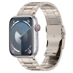 Cinturino per orologio trapezoidale in acciaio al titanio con fibbia di sicurezza, For Apple Watch Series 4 44mm, For Apple Watch Series 4 40mm, For Apple Watch Series 3 38mm, For Apple Watch Series 3 42mm, For Apple Watch Series 2 42mm                ...