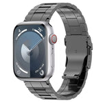 Cinturino per orologio trapezoidale in acciaio al titanio con fibbia di sicurezza, For Apple Watch 42mm, For Apple Watch 38mm