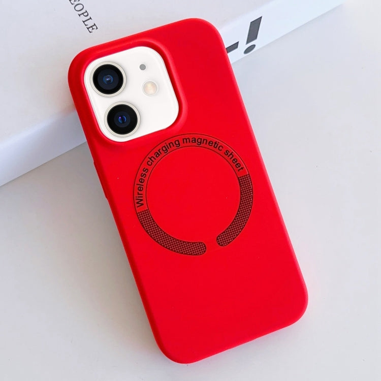 Custodia silicone liquido magnetica MagSafe per iPhone 13