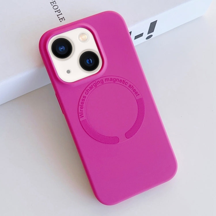 Custodia silicone liquido magnetica MagSafe per iPhone 13