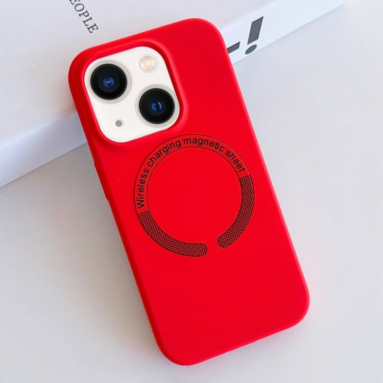 Custodia silicone liquido magnetica MagSafe iPhone 14 Plus