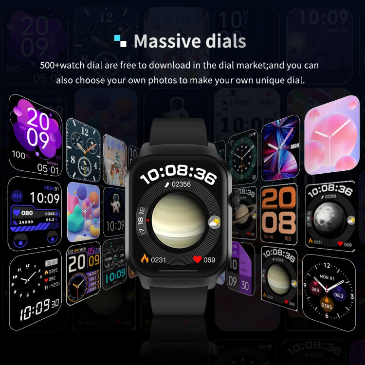 Cinturino in acciaio milanese da 2,01 pollici Chiamata Bluetooth Smart Watch Supporto Monitoraggio della frequenza cardiaca / Zucchero nel sangue non invasivo, Milanese Steel Strap Gold