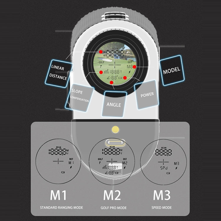 Telescopio laser portatile PR165 6X da 5 a 1000 iarde