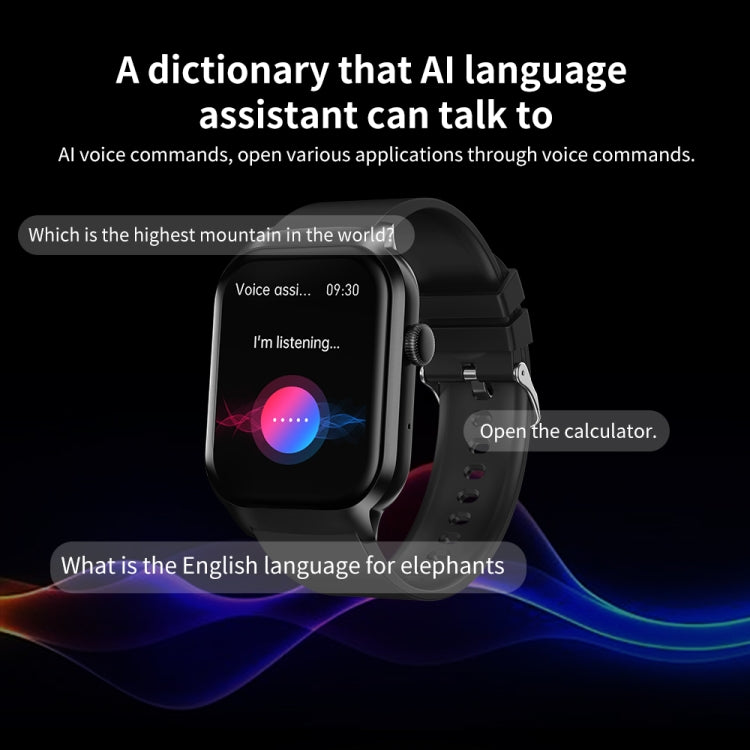 Cinturino in pelle da 2,01 pollici Chiamata Bluetooth Smart Watch Supporto Monitoraggio della frequenza cardiaca / Zucchero nel sangue non invasivo, Leather Strap Black, Leather Strap Brown