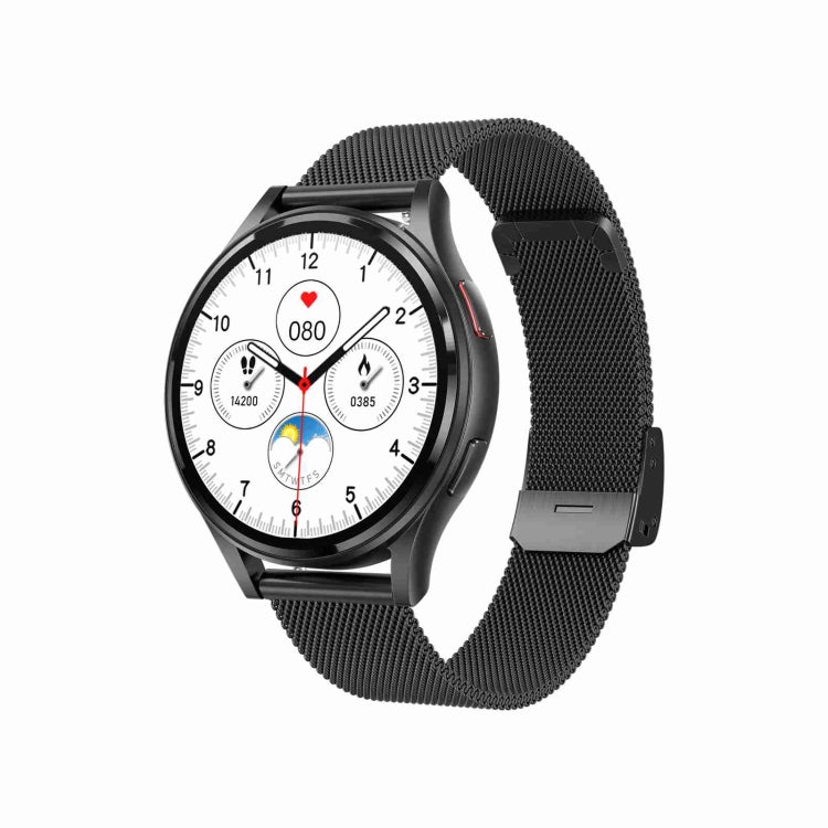 Cinturino in acciaio milanese da 1,43 pollici Chiamata Bluetooth Smart Watch Supporto ECG / Zucchero nel sangue non invasivo, Milanese Steel Strap Black, Milanese Steel Strap Rose Gold