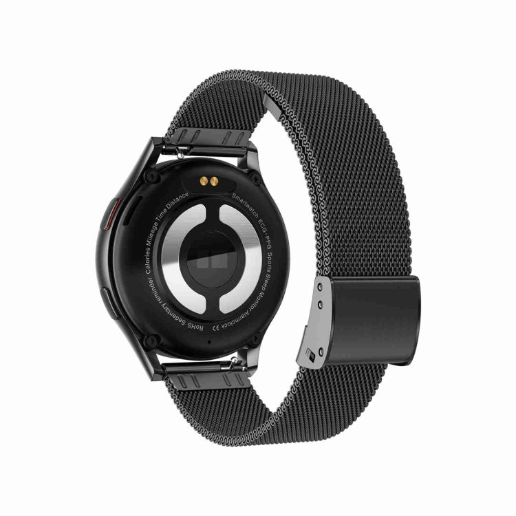 Cinturino in acciaio milanese da 1,43 pollici Chiamata Bluetooth Smart Watch Supporto ECG / Zucchero nel sangue non invasivo, Milanese Steel Strap Black, Milanese Steel Strap Rose Gold