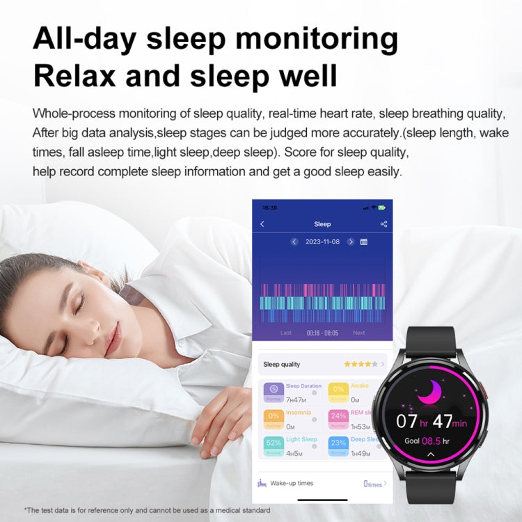 Cinturino in acciaio milanese da 1,43 pollici Chiamata Bluetooth Smart Watch Supporto ECG / Zucchero nel sangue non invasivo, Milanese Steel Strap Black, Milanese Steel Strap Rose Gold