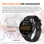 Cinturino in acciaio milanese da 1,43 pollici Chiamata Bluetooth Smart Watch Supporto ECG / Zucchero nel sangue non invasivo, Milanese Steel Strap Black, Milanese Steel Strap Rose Gold