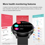 Cinturino in pelle da 1,43 pollici Chiamata Bluetooth Smart Watch Supporto ECG / Zucchero nel sangue non invasivo, Leather Strap Black, Leather Strap Brown